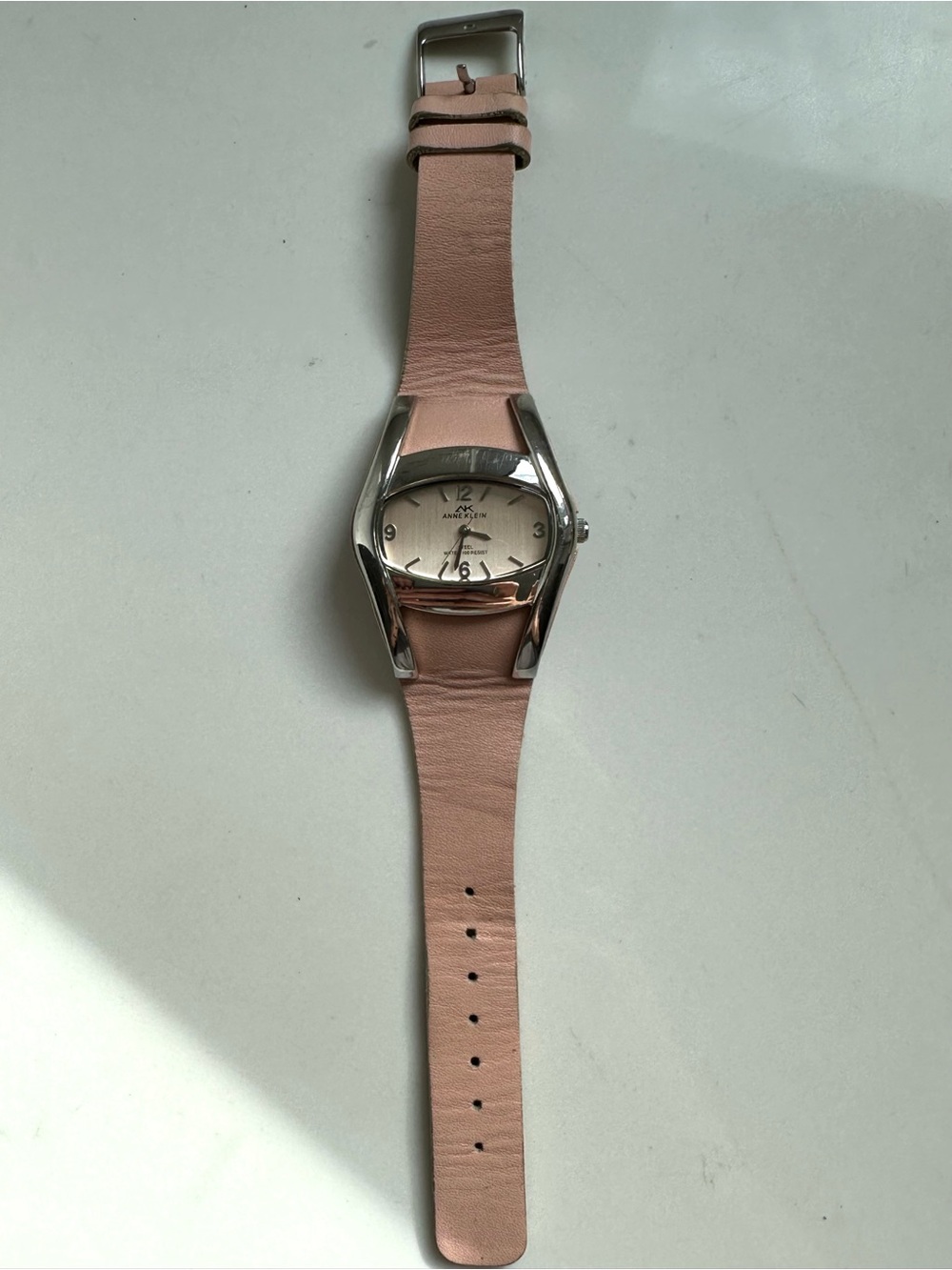 Anne Klein Women’s Pink Leather Strap Quartz Watch 10/5797PL
